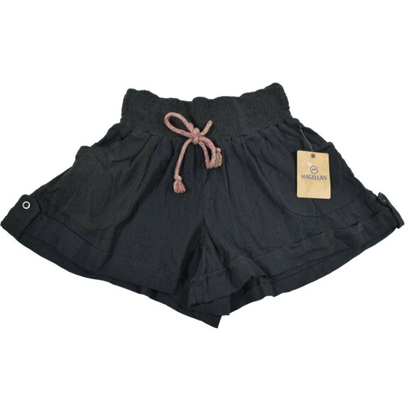Magellan Outdoors Misses Small Black Gauze Cuffed Shorts New with tags - Picture 1 of 6